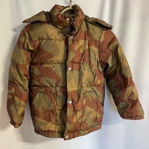 Gap Boys Camo Puffer Jacket Size Small